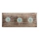 Water Paneled Sides Glass Wooden Hooks