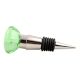 Green Octagon Shape Glass Wine Stopper