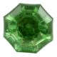 Green Octagon Shape Glass Wine Stopper