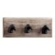 Black Horse Metal Wooden Hooks