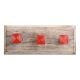 Red Restoration Metal Wooden Hooks