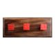 Red Popular Square Metal Wooden Hooks