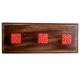 Red Hammered Square Metal Wooden Hooks