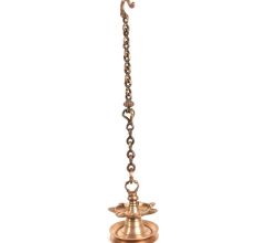 7 Wicks Brass Hanging Oil Lamp