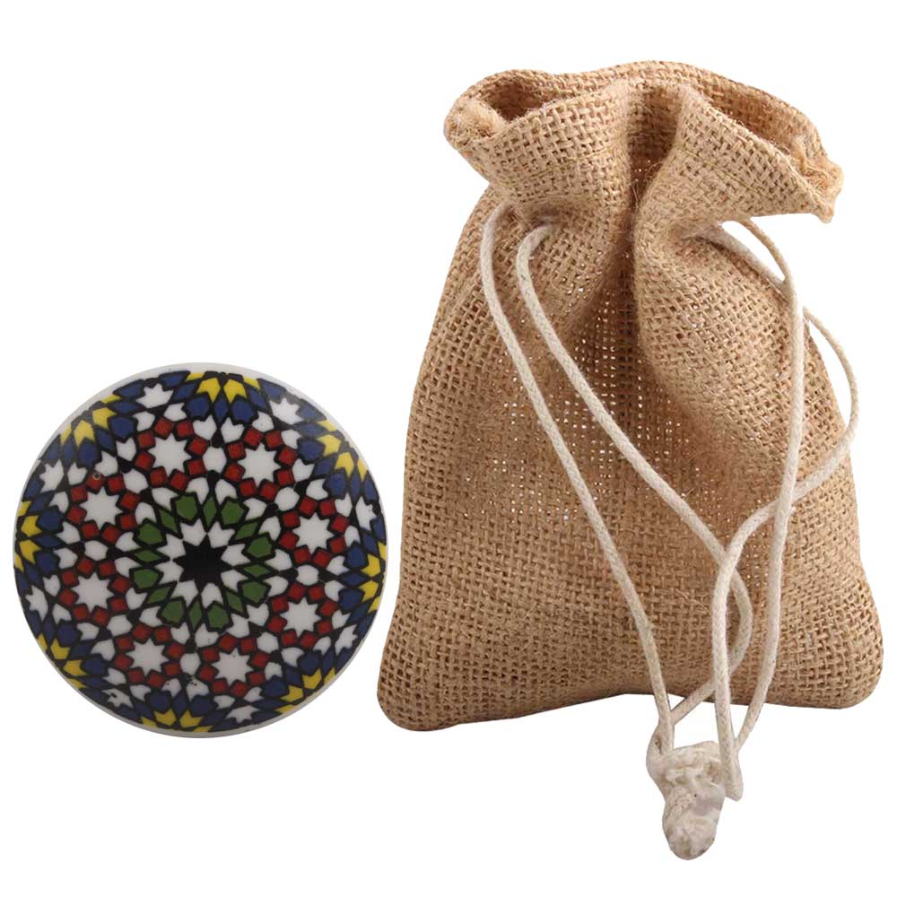 Multicolor Star Ceramic Flat Wine Stopper