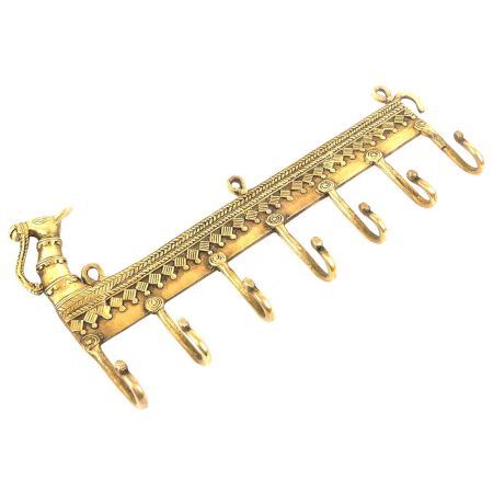 Tribal 7 Brass Camel Head Wall Hooks Hangers