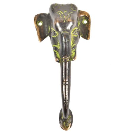 Brass Elephant Head Door Handle Arch