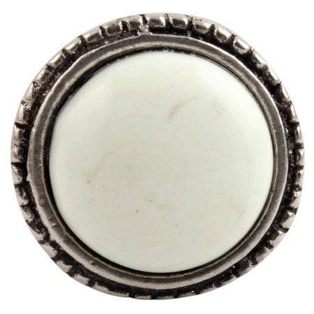 Cream Wheel Floral Glass and Metal Knobs Online