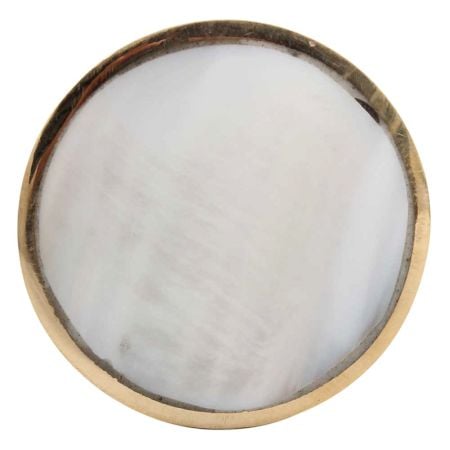White Wheel Glass and Metal Knobs Online