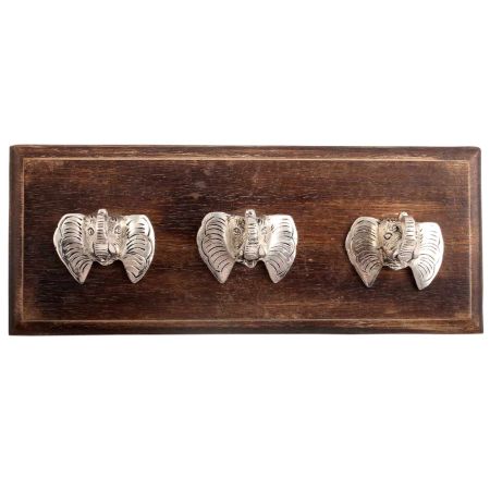 Elephant Aluminium Wooden Hooks