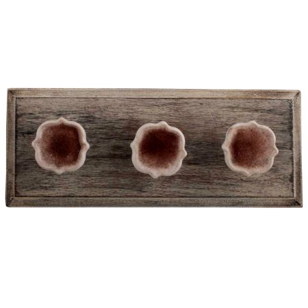 Brown Soil Ceramic Wooden Hooks