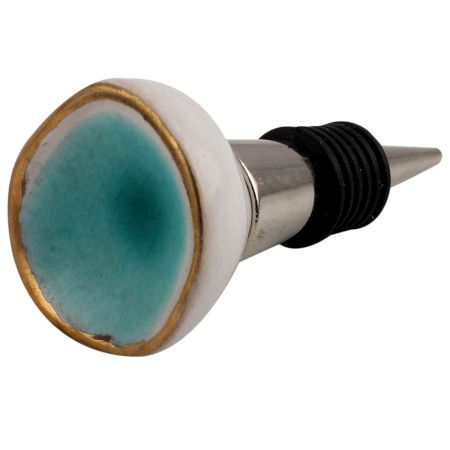 Sea Green Ceramic Wine Stopper