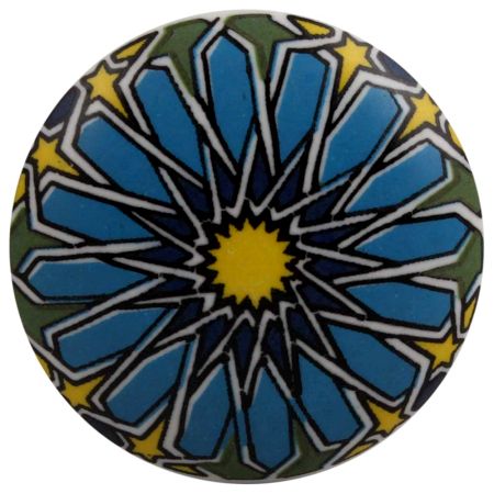 Turquoise Ceramic Flat Wine Stopper