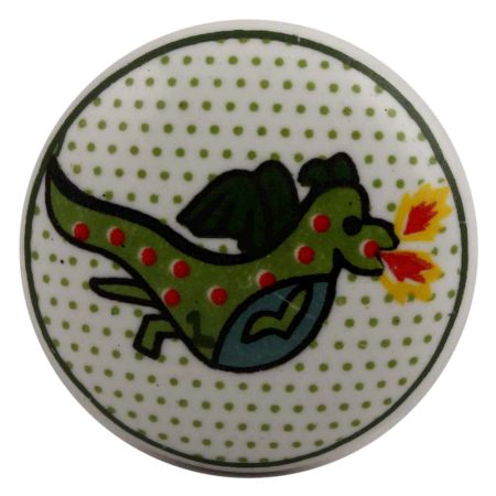 Sea Green Dragon Ceramic Flat Wine Stopper