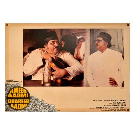 Comic scene Ameer Aadmi Ghareeb Aadmi 1930 movie poster