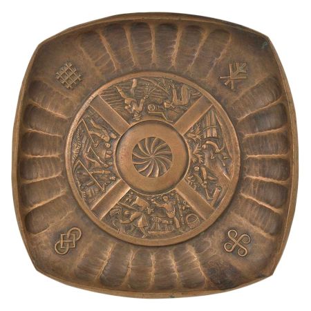 Embossed Square Large Plates or Trays