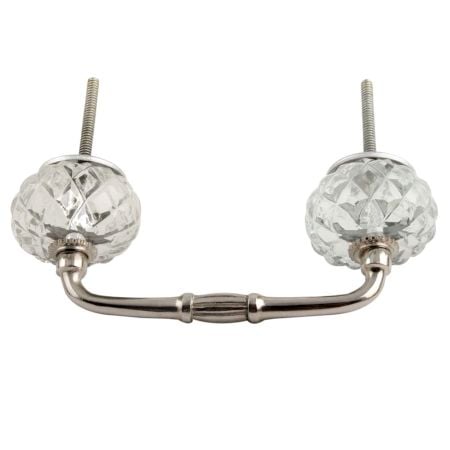 Clear Beautiful Fine Cut Glass Bridge Handle