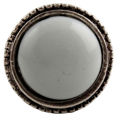 Grey Wheel Floral Glass Wine Stopper