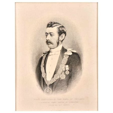Lithograph Of Honorable Earl Of Zetland