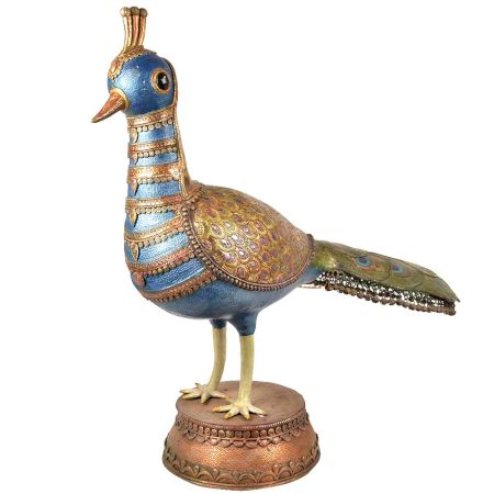 Bronze Regal Peacock Garden Statue