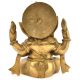Brass Ganesha with His Trunk on the Modak