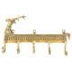 Brass Deer Head 5 Wall Hooks Hanger