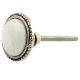 Cream Wheel Floral Glass and Metal Knobs Online