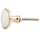 White Wheel Glass and Metal Knobs Online