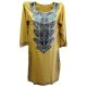 Stiched Cotton Kashmiri Kurti Yellow Blue Pasley Floral Border