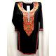 Stiched Black Red Green kashmiri Embroidery Cotton Kurti