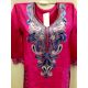 Hot Pink Summer Kashmiri Embroidered Long Kurti