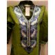 Grass Green Summer Kashmiri Embroidered Long Kurti