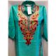 Turquoise Summer Kashmiri Embroidered Long Kurti