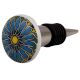 Turquoise Ceramic Flat Wine Stopper