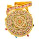 Yellow Hand Embroidered Sling Bag Round Shape