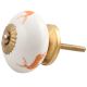 Orange Standing Rein Deer Pattern Ceramic Cabinet Knob Online
