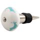 Sea Green Runing Rein Deer Pattern Ceramic Wine Stopper