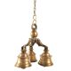 Vintage Brass 3-Bell with a Long Chain