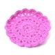 Pink Round Handmade Woolen Coasters Pack Of 6