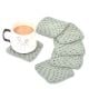 Grey Square Handmade Woolen Coasters Pack Of 6