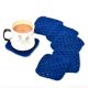 Dark Blue Square Handmade Woolen Coasters Pack Of 6