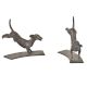 Hunting dog statues bronze bookends in Pair