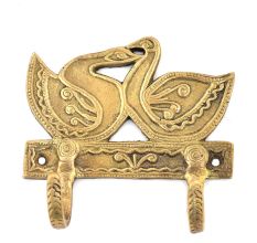 Bronze 2 Hooksed Couple Swan Hooks