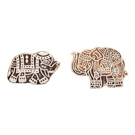Set of 2 Piece New Mix Wooden Printing Block