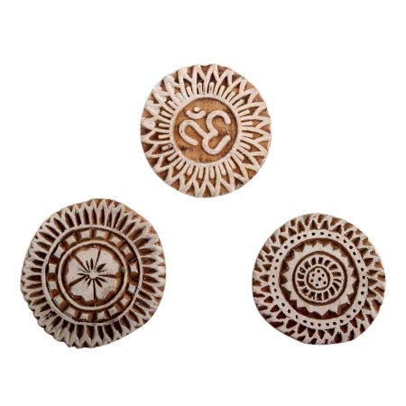 Set of 3 Piece New Mix Wooden Printing Block