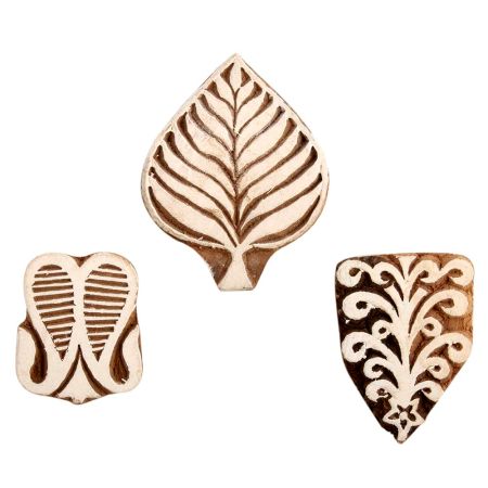 Set of 3 Piece New Mix Wooden Printing Block