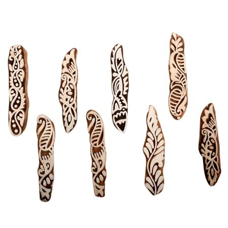 Set of 8 Piece New Mix Wooden Printing Block