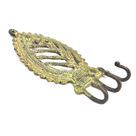 Brass Decorative 3 Hooks Leaf