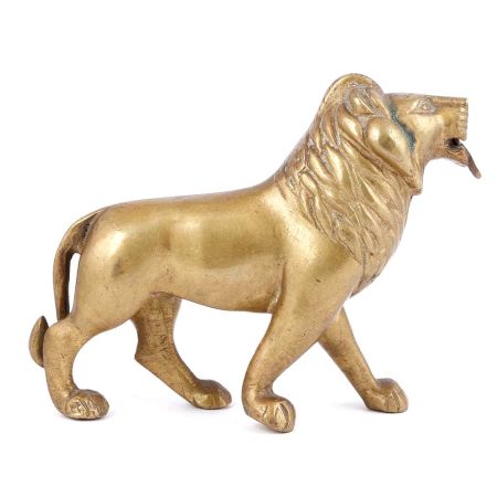Brass Lion Figurine