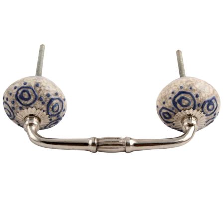 Blue Crackle Ceramic Bridge Handles